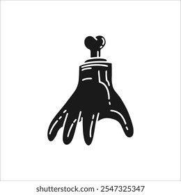 walking hands icon isolated on white