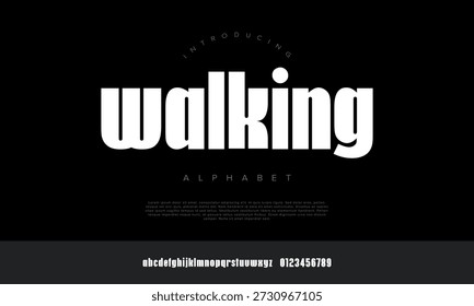 Walking heavy condensed display font for bold urban streetwear brand logo and impactful sport poster headline design
