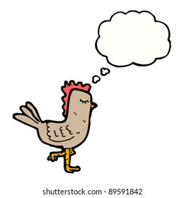 walking hen cartoon character