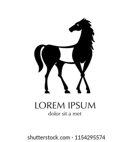 walking horse logo template. Horse logo. Stable, farm,Valley,Company, Race logo design.