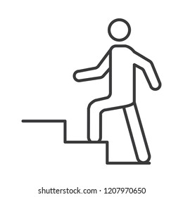 a walking human icon, vector sign, design graphic, glyph style