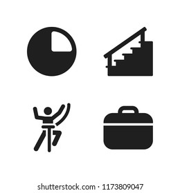 walking icon. 4 walking vector icons set. quarter, briefcase and adventure icons for web and design about walking theme