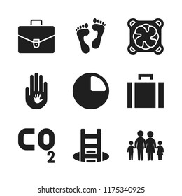 walking icon. 9 walking vector icons set. cooler, shortcut and briefcase icons for web and design about walking theme
