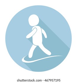 Walking icon. Eps10, vector illustration, For presentations, brochures, banners, website graphics.