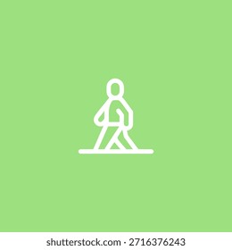 Walking icon logo flat vector design