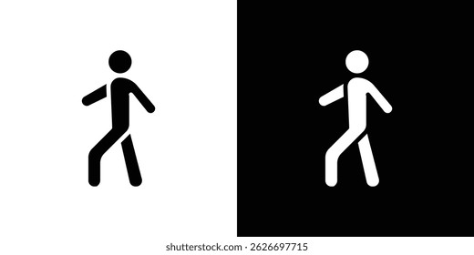 Walking icon for logo web mobile app UI design.