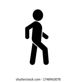 icono de caminar sobre fondo blanco