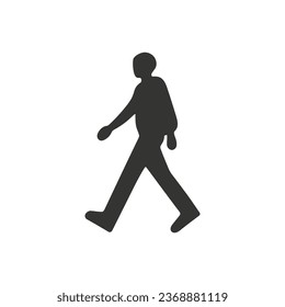 Walking Icon on White Background - Simple Vector Illustration