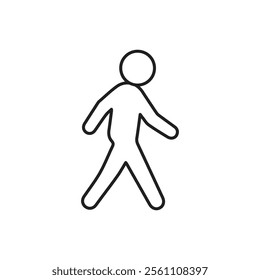 Walking icon Outline vector line symbol
