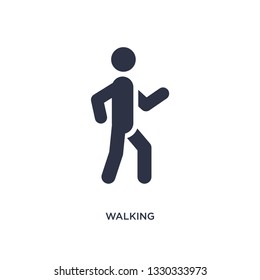 walking icon. Simple element illustration from activities concept. walking editable symbol design on white background. Can be use for web and mobile.