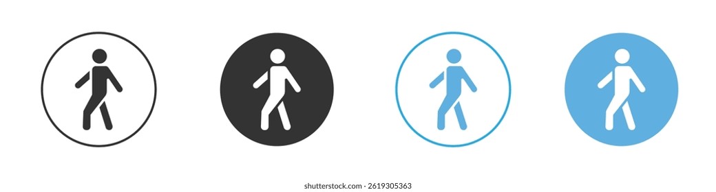 Wandersymbol Vektorgrafiksatz