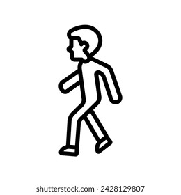 Walking icon, walk, hike, stroll, stride line icon, editable vector icon, pixel perfect, illustrator ai file