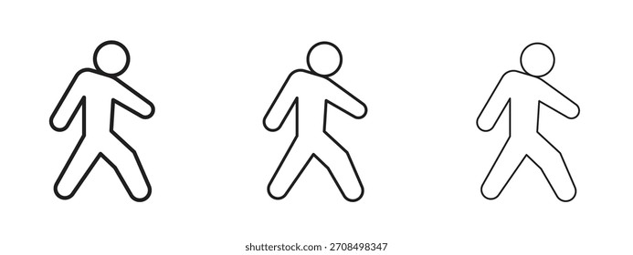 Iconos de caminar. Colección de ícono de Vector perfecto de píxeles