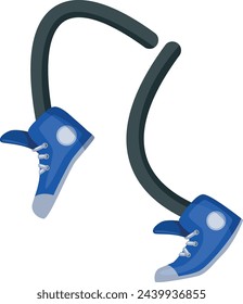 Walking legs in funny pose. Comic mascot feet