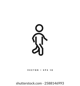 Walking Line Icon. Editable Stroke