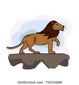 walking lion