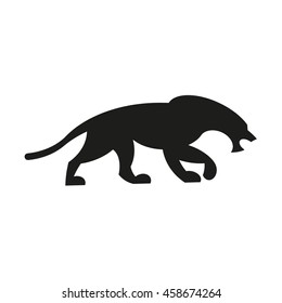 Walking lion illustration stylish vector logos art