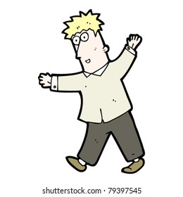 caricatura de hombre caminante