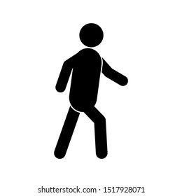 Walking man icon design. Walking man icon in trendy flat style design. Vector illustration.