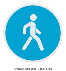 Walking man icon. Flat illustration of walking man vector icon for web.