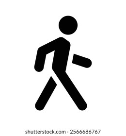 Walking man icon isolated on background