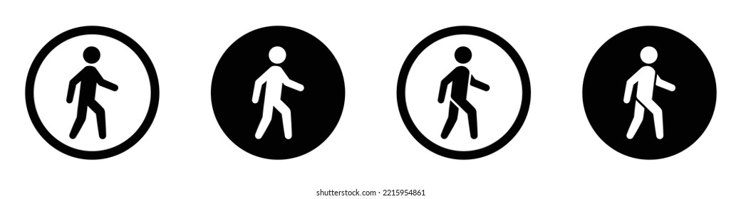 Walking man icon. Pedestrian icon. Man entry icon, vector illustration