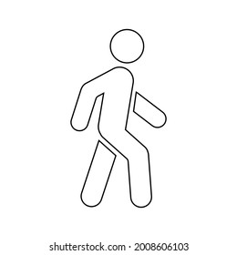 Icono del hombre caminante Señal del estilo de vida activo