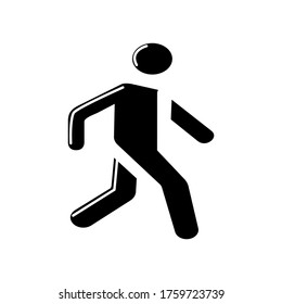 Icono de Walking man.icono de vector plano para aplicaciones y sitios web sobre fondo blanco transparente 