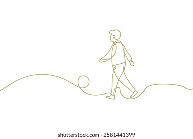 Walking Man Line Art. one line walking man drawing