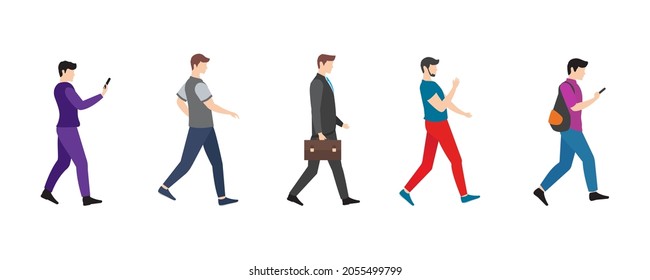 walking man people Vector icon design illustration Template