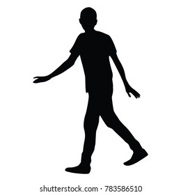 walking man silhouette illustration