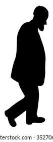 walking man silhouette vector 
