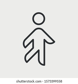 Walking man. Simple linear icon