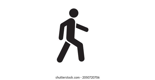 walking man symbol. flat vector icon isolated on white background.