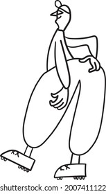 walking man, vector art professional illustration