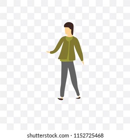 Walking man vector icon isolated on transparent background, Walking man logo concept