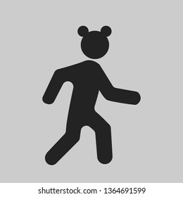 Walking man vector icon. People walk sign illustration.EPS 10