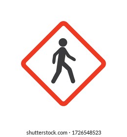 Zu Fuß Menschenvektorsymbol Die Leute laufen Zeichen Illustration.