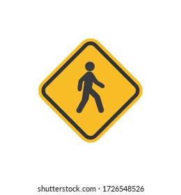 Walking man vector icon. People walk sign illustration.