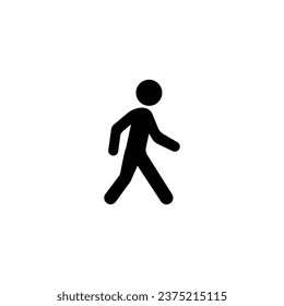 Walking man vector icon. People walking sign illustration.