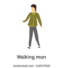 Walking man vector vector isolated on white background for your web and mobile app design, Walking man vector logo concept