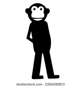 walking monkey man in black color