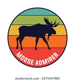 Walking moose vector illustration, perfect for t shirt design