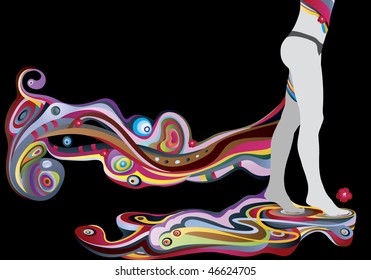 walking on air in the night