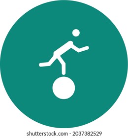 Walking on Ball icon vector image. Can also be used for Village. Suitable for mobile apps, web apps and print media.