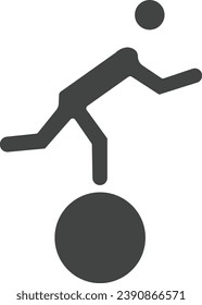 Walking on Ball icon vector image. Suitable for mobile application web application and print media.