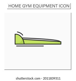 Walking pad color icon. Home gym and training. Concept of modern fitness exercise machine and home Nordic walking sessions. Isolated vector illustration