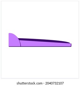 Walking pad flat icon. Home gym and training. Concept of modern fitness exercise machine and home Nordic walking sessions. Color vector illustration