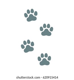 Walking Paw Print Logo Template Illustration Stock Vector (Royalty Free ...