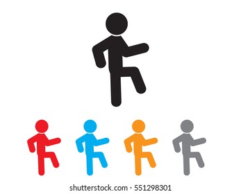 walking, pedestrian, man icon, vector illustration eps10